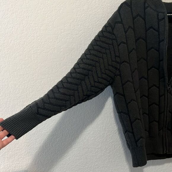 G-STAR RAW Men's Biker Zip Though Knit Green/Black Lambswool, Bomber , Size L - Picture 5 of 13